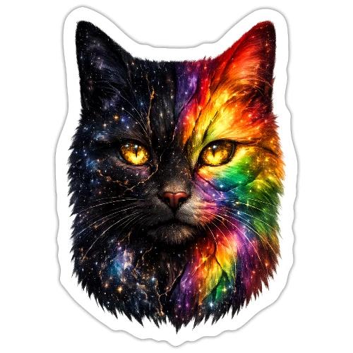 Cosmic Galaxy Rainbow Cat - Sticker