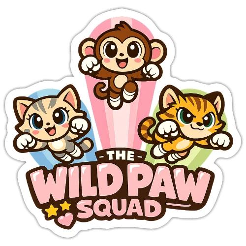 Wild Paw Squad Cute Animal Friends - Sticker