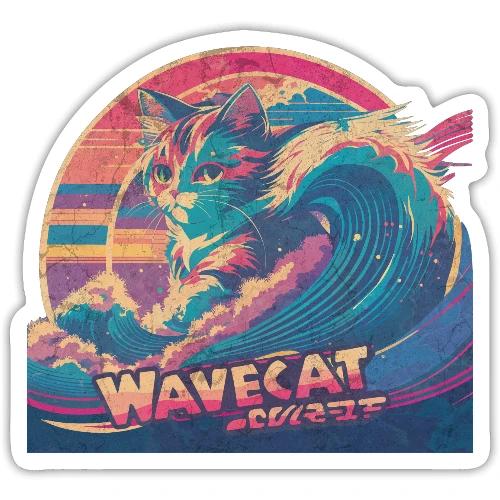 Vintage Wavecat - Sticker
