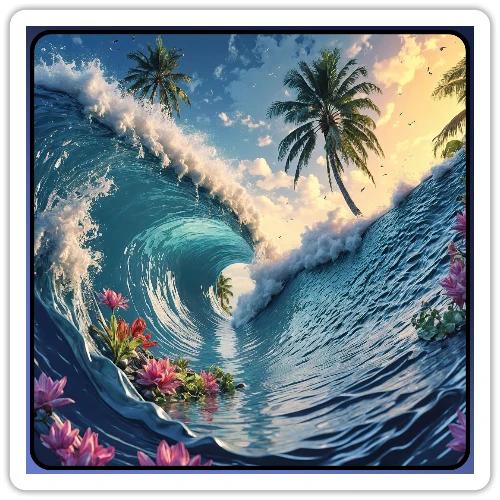 Half Pipe Wave - Sticker
