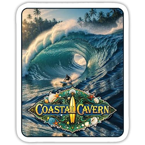 Coastal Cavern Wave - Sticker