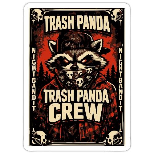 Midnight Forager Raccoon Mushroom Hunter - Sticker