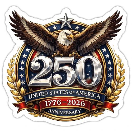American Eagle USA 250th Anniversary 1776–2026 - Sticker