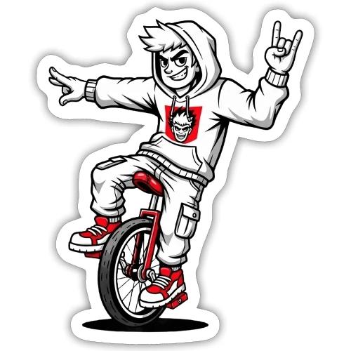 Freestyle Uni Rider – Balance Beast - Sticker