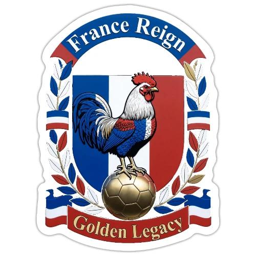 France Rooster Reign T-Shirt, Tricolore Pride Gift - Sticker