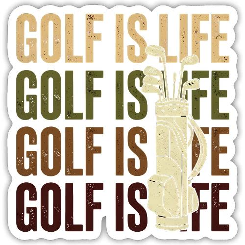 Golf Is Life - Vintage Golf Tee - Sticker