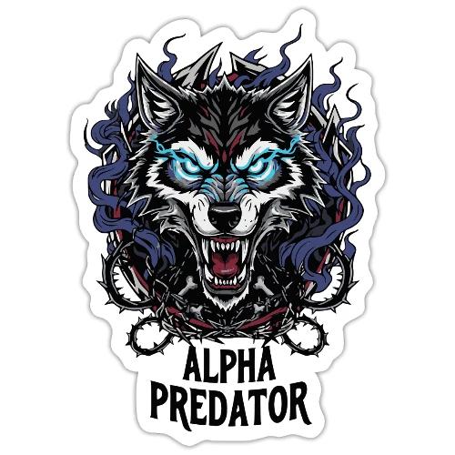 Alpha Predator Wolf Fierce Neon Eyes - Sticker