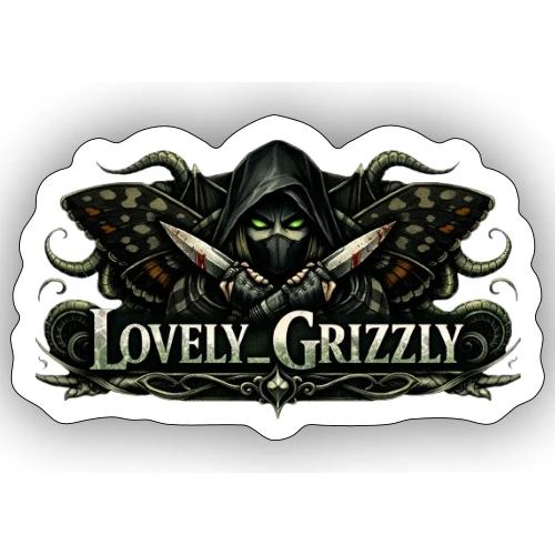 Lovely Grizzly logo - Sticker
