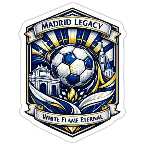 Madrid White Legacy T Shirt, Madrid Fan Gift - Sticker