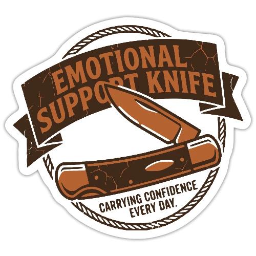 Emotional Support Knife - Funny EDC Pocket Knife - Sticker