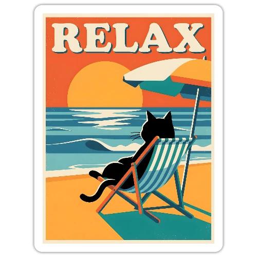 Relax At The Beach - Sticker