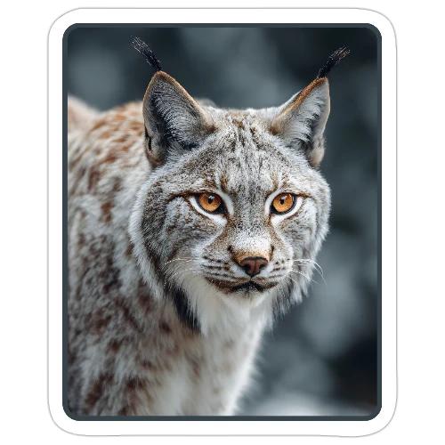 Lynx Portrait Piercing Eyes Design - Sticker