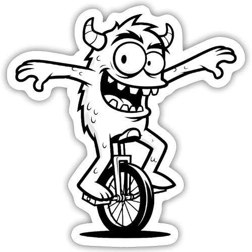 Unicycle Monster - Sticker