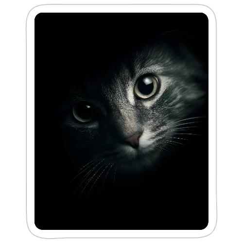 Cat Face in Shadow Close-Up Design - Sticker