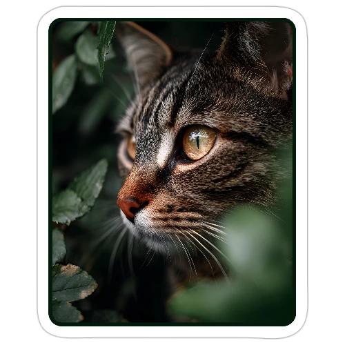 Tabby Cat Jungle Eyes Design - Sticker
