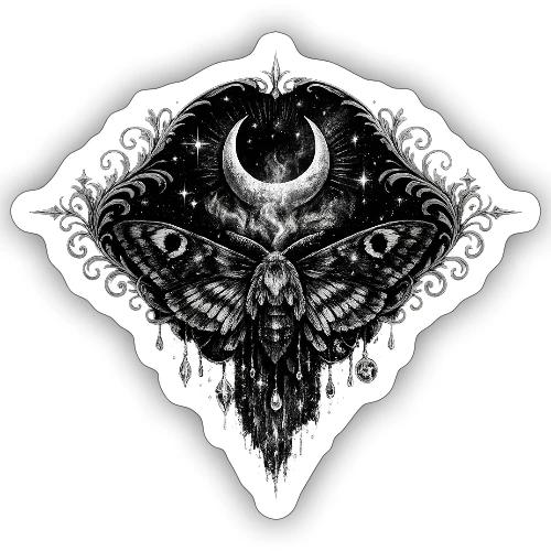 Crescent Moth - Sticker