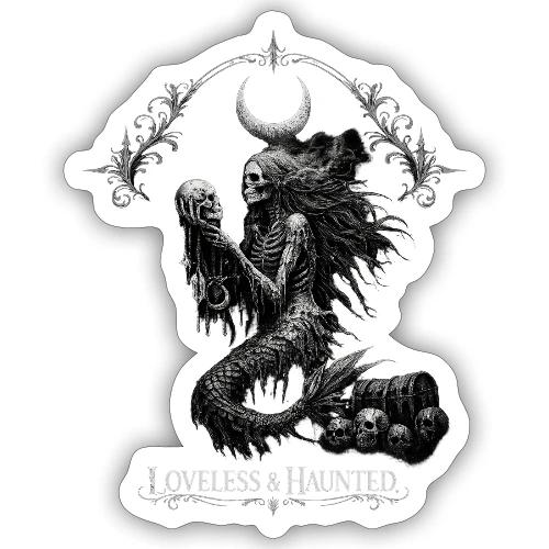 love and haunted - Sticker