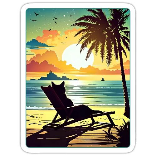 Sunset Cat - Sticker