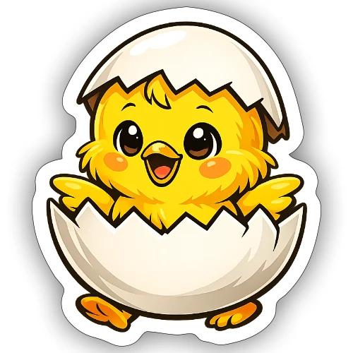 Easter Chick white - Sticker