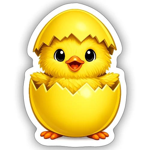 Easter Chick yellow - Sticker