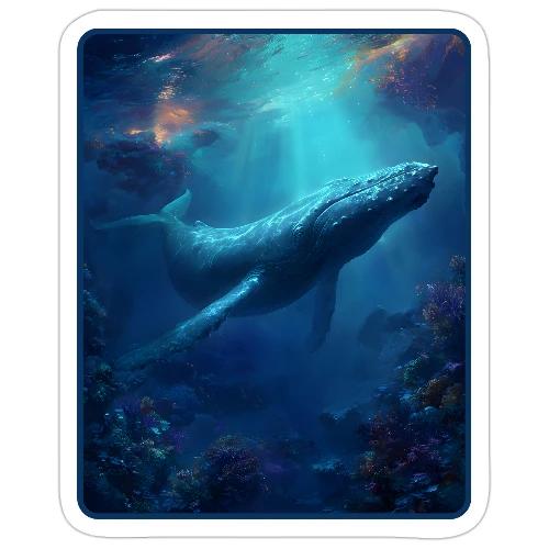 Humpback Whale Ocean Reef Design - Sticker