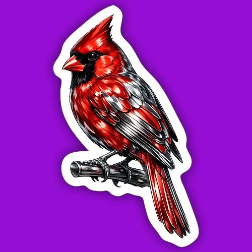 Silver Cardinal - Sticker