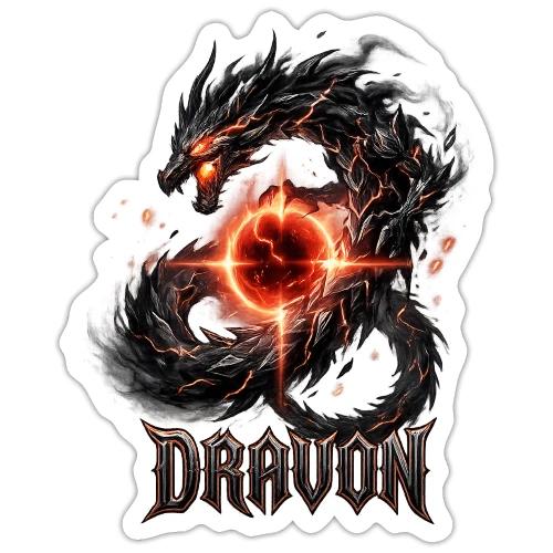 Dravon Fire Dragon Dark Fantasy Graphic T-Shirt - Sticker