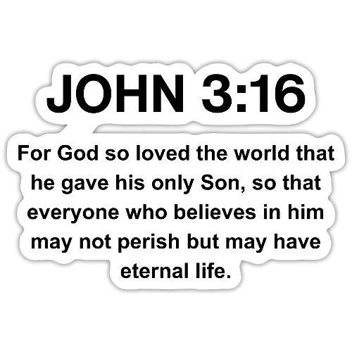John 3:16 Christian Apparel – Bible Verse Clothing - Sticker