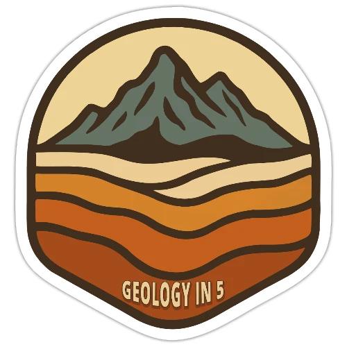 Geology in 5 Mountains - Sticker