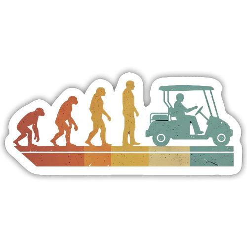 Evolution of Golf Funny Retro Cart Quote - Sticker