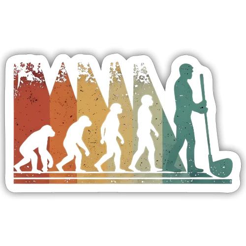 Evolution of Golf - Golf Dad Gift Tee for Men - Sticker
