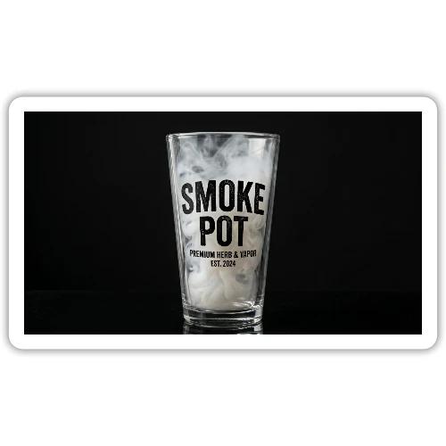 **Smoke Pot Glass TEE** - Sticker