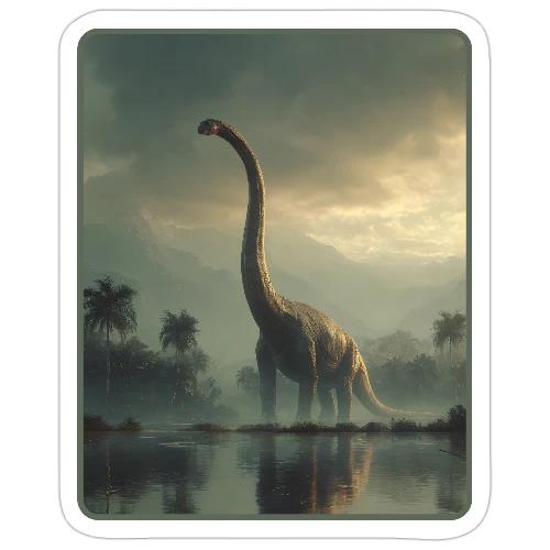 Brachiosaurus Misty Lake Design - Sticker