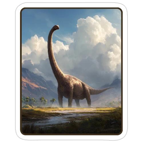 Brachiosaurus Valley Landscape Design - Sticker
