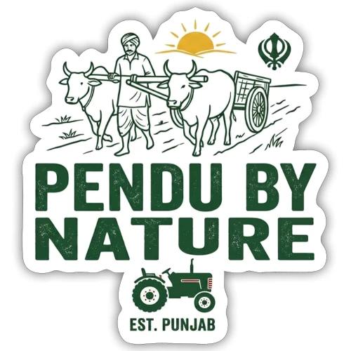 Pendu By Nature, Est. Punjab - Sticker