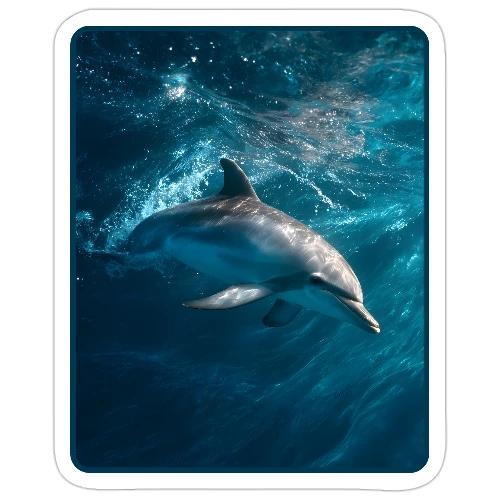 Dolphin Sunlit Ocean Serenity Design - Sticker