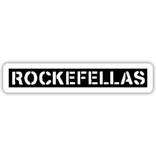 Rockefellas TV Black & White Logo Tee - Sticker