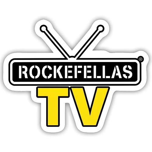 Rockefellas TV Outlined Logo Tee - Sticker