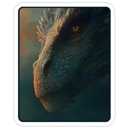 Golden Eye Dragon Close-Up Design - Sticker