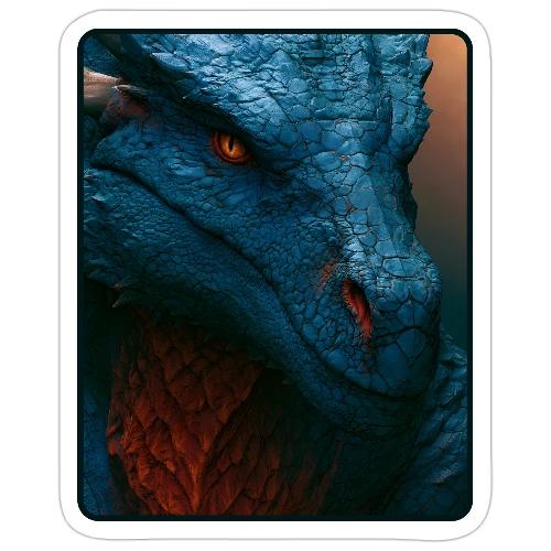 Turquoise Dragon Fire Eye Design - Sticker