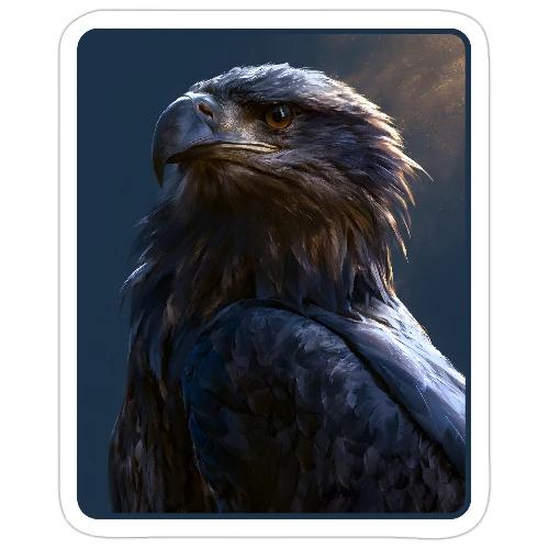 Majestic Eagle Cinematic Portrait Design - Sticker
