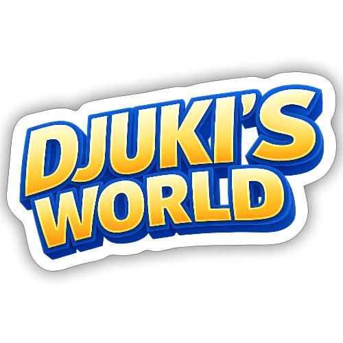 DJUKI’S WORLD – Golden Logo - Sticker