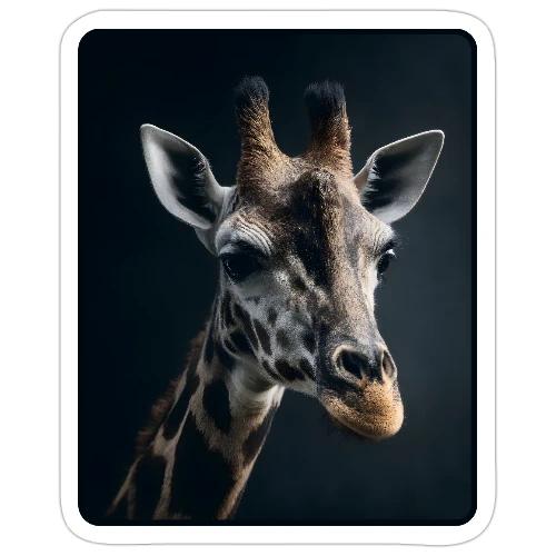 Majestic Giraffe Artistic Portrait Design - Sticker