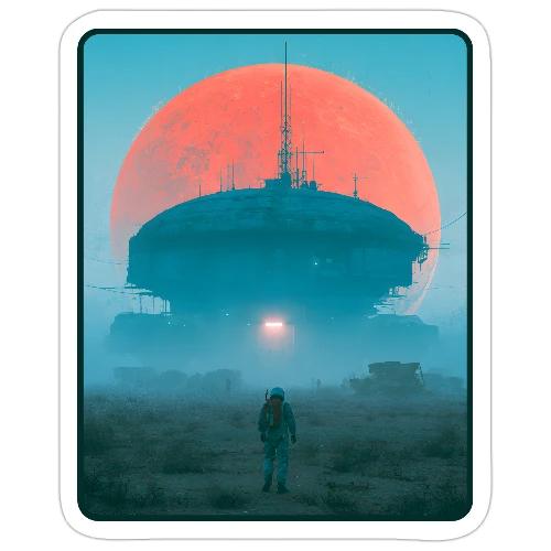 Astronaut Alien Outpost Design - Sticker
