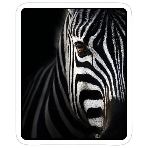 Zebra High Contrast Portrait Design - Sticker