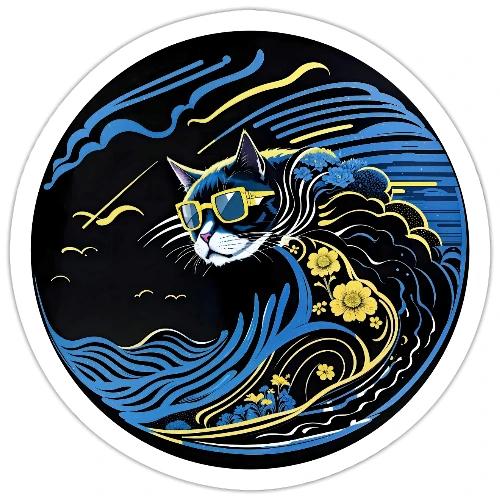 Wavecat Wave - Sticker
