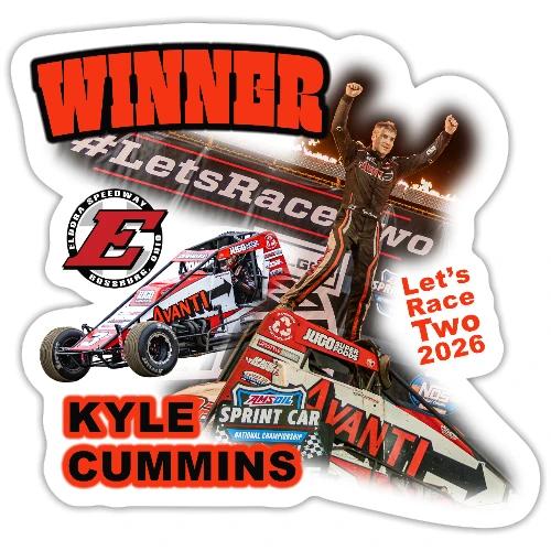 Kyle Cummins #LetsRaceTwo Winner - Sticker