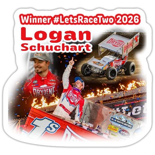 Logan Schuchart #LetsRaceTwo Winner - Sticker