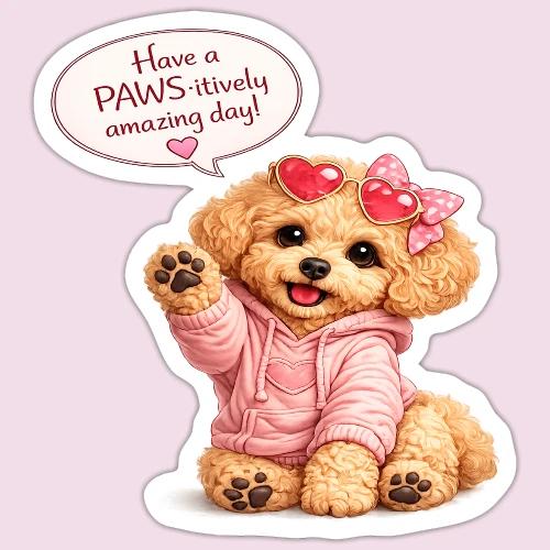 Have a PAWS-itively Amazing Day - Sticker