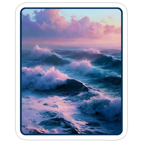 Dreamy Pastel Ocean Sunset Art - Sticker